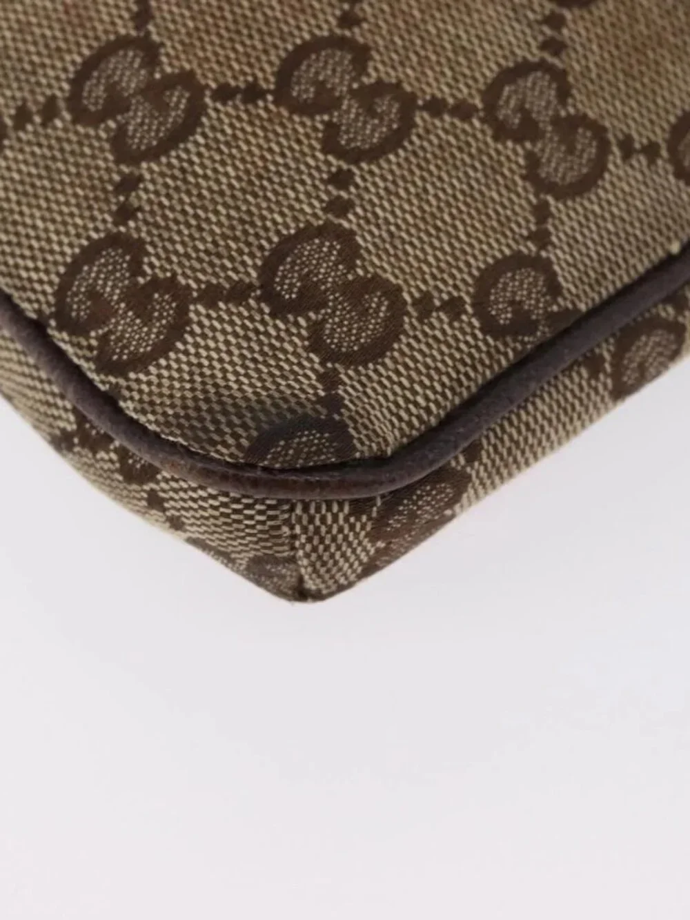 GUCCI GG Canvas Web Sherry Line Shoulder Bag Beige - Picture 4 of 16